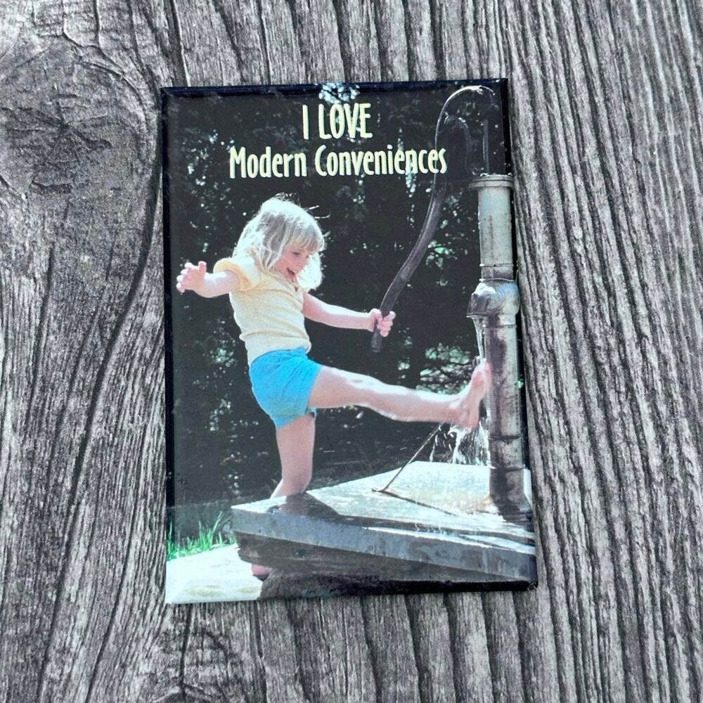 vintage funny y2k i love modern conveniences magnet